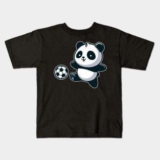 pandas as soccer player Kids T-Shirt